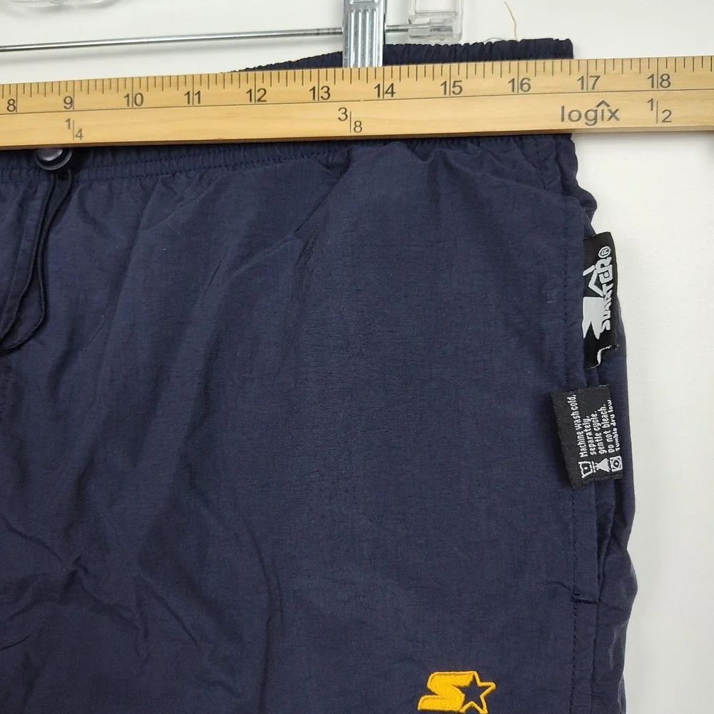 Starter Zip-Away Athletic Pants Men's‎ S Blue/Yellow Reversible Shorts